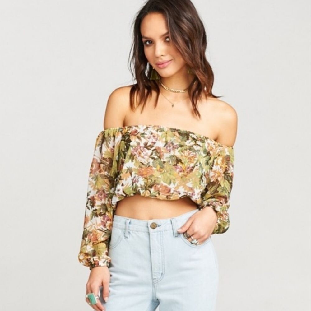 Show Me Your Mumu Prairie Meadows Lima Scrunch Top Size XS